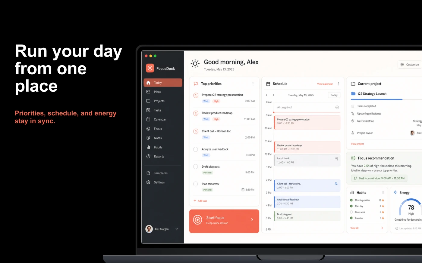 FocusDock overview app store screen