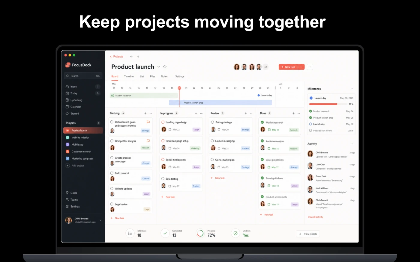 FocusDock projects app store screen