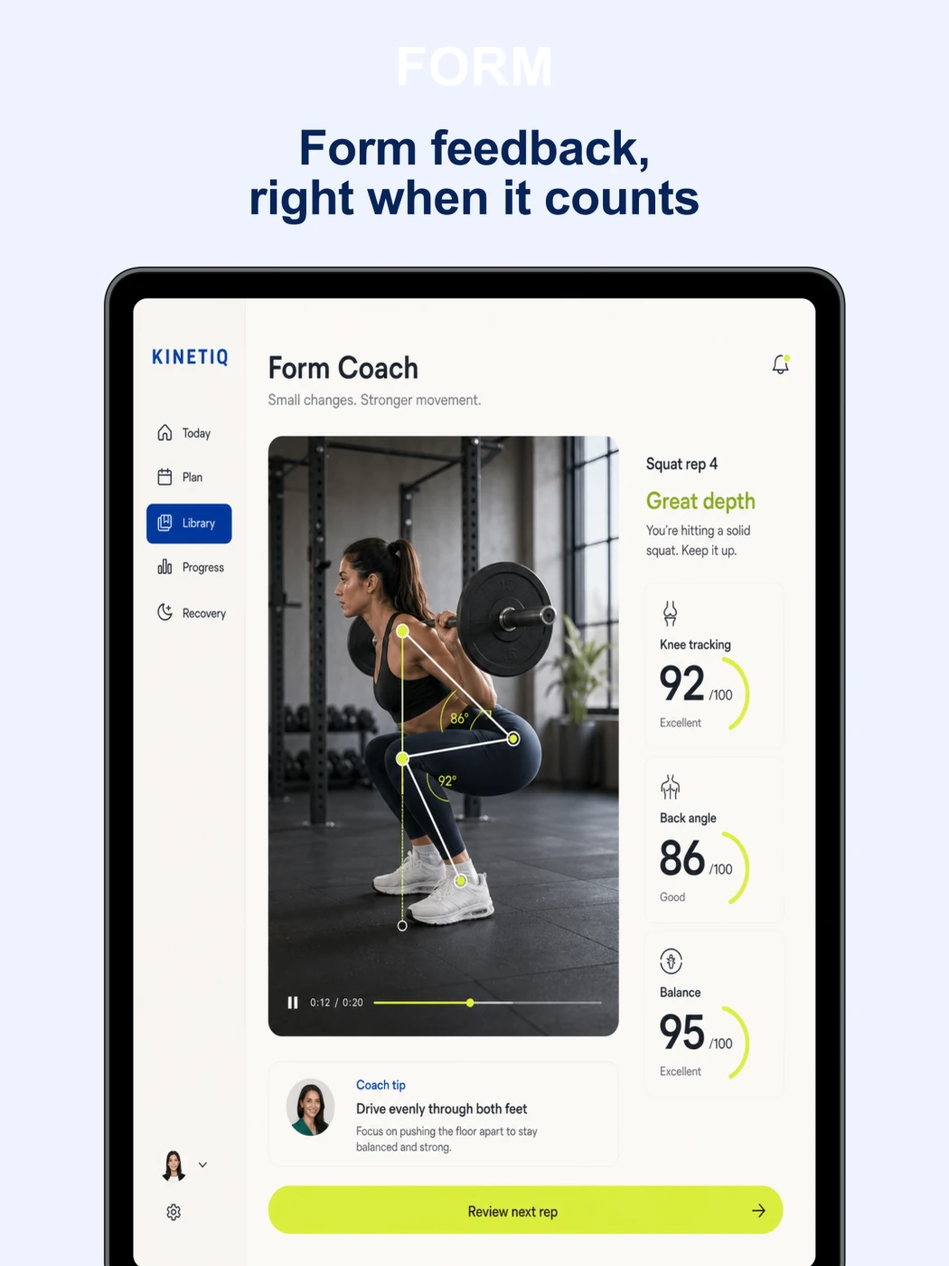 KINETIQ coaching app store screen