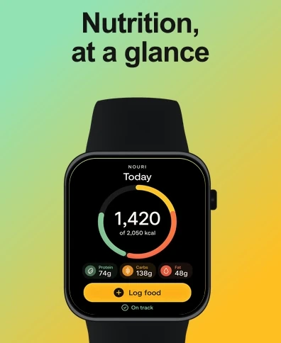 Nouri nutrition Apple Watch app store screen