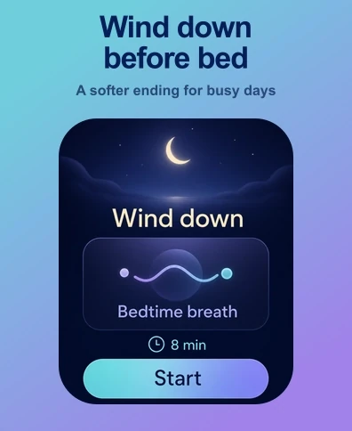 Still calm Apple Watch app store screen