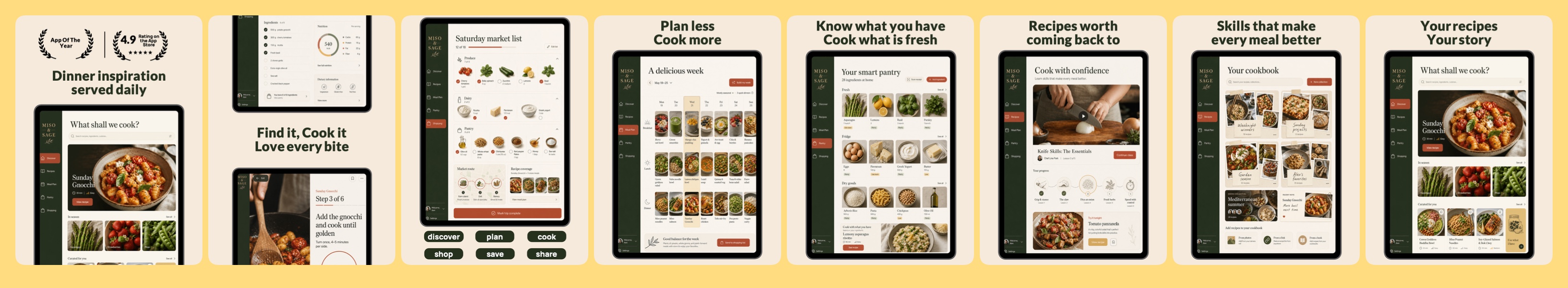 Miso & Sage Tablet screenshot template