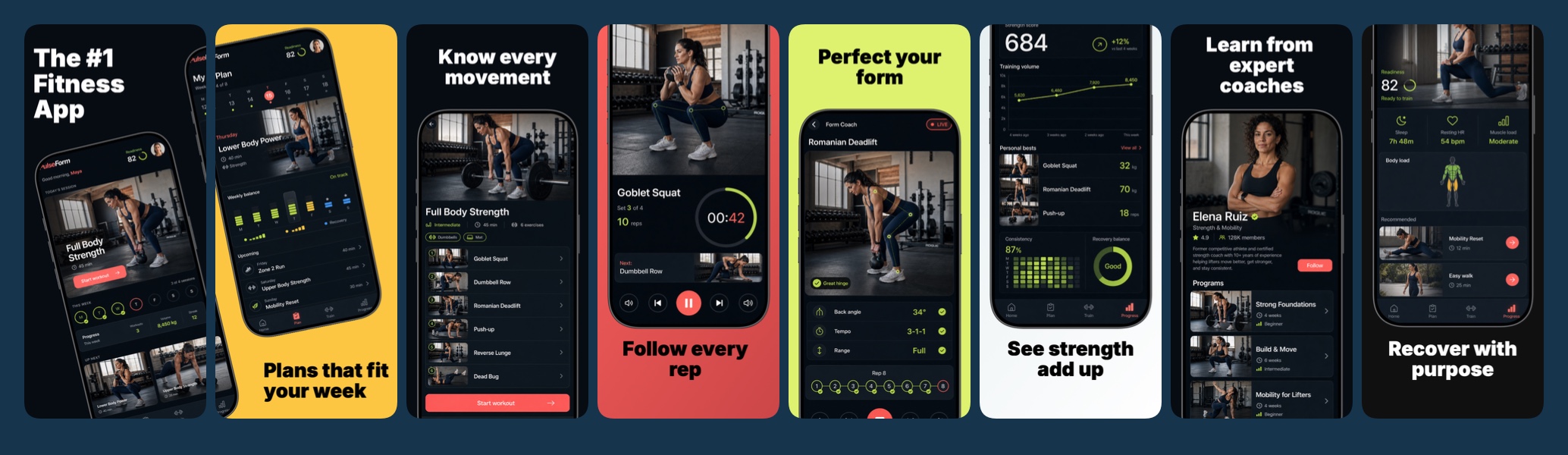 PulseForm app store screenshot set
