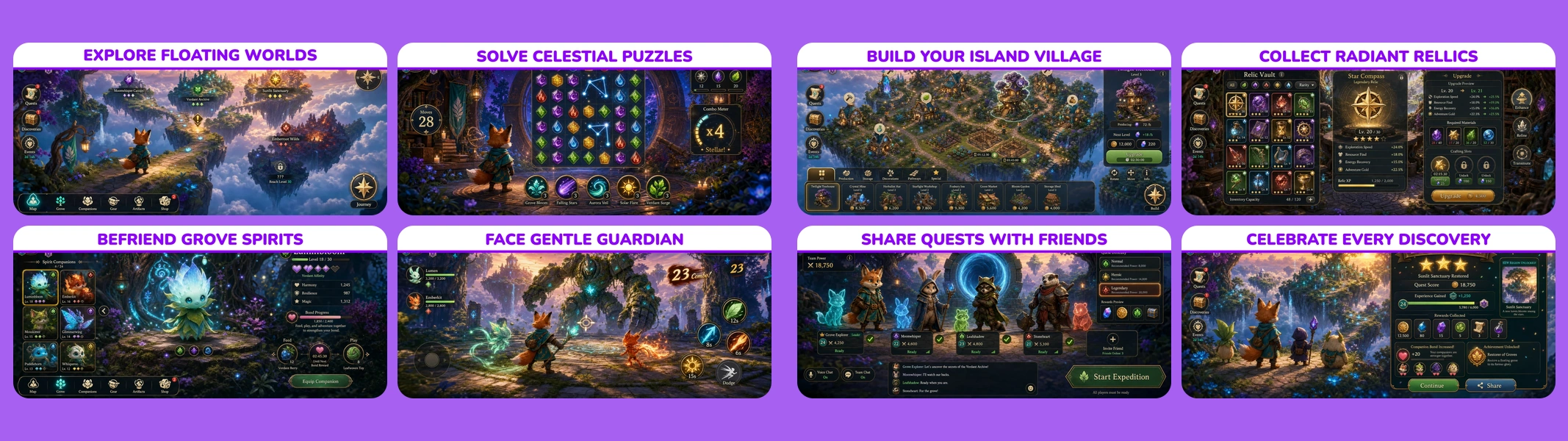 Starfall Grove Landscape Phone screenshot template