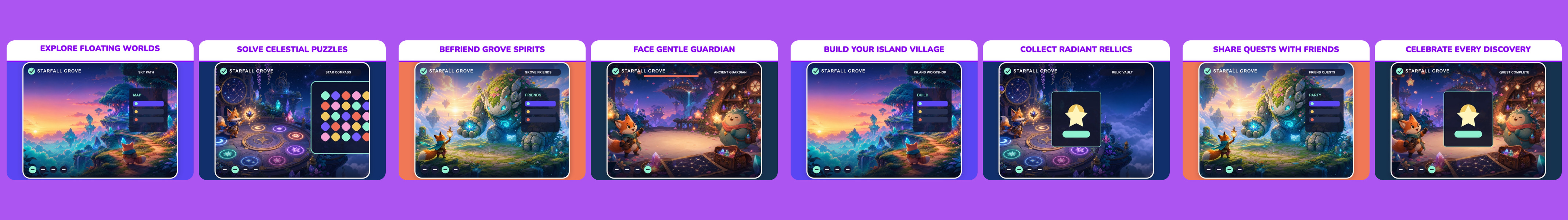 Starfall Grove Landscape Tablet screenshot template