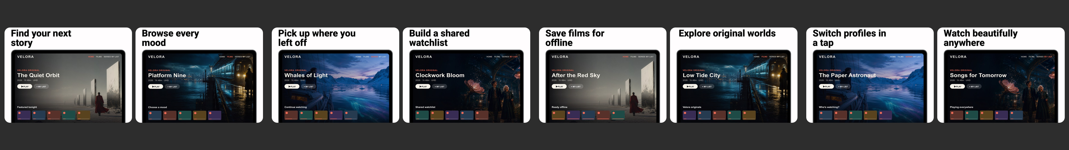 Velora Stream Landscape Tablet screenshot template